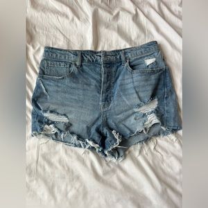 Francesca’s destroyed denim shorts, size 29